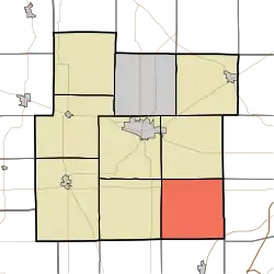 Location in Whitley County