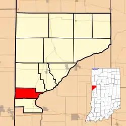 Location of Kent Township in Warren County