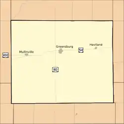 Map of Kiowa County