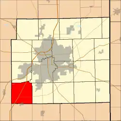 Location in Allen County, Indiana