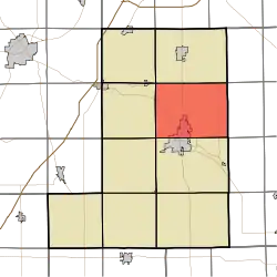 Location in Wells County