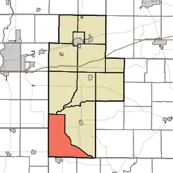 Location of Lewis Township in Clay County