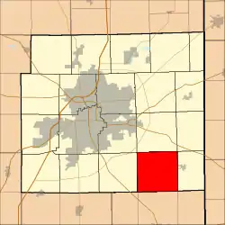 Location in Allen County, Indiana