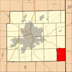 Location in Allen County, Indiana