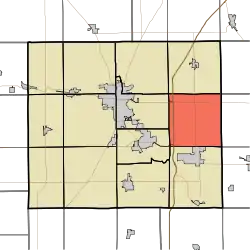 Location of Monroe Township in Grant County