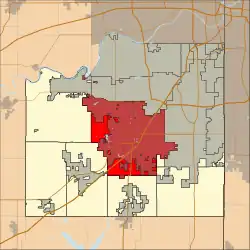 Location in Johnson County