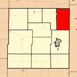 Location in Bourbon County