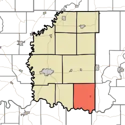 Location of Reeve Township in Daviess County