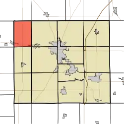 Location of Richland Township in Grant County