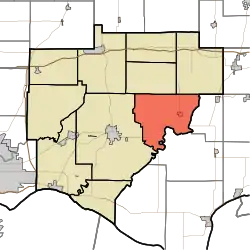 Location in Warrick County