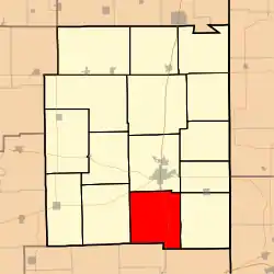 Location in Edgar County