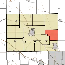 Location of Union Township in Boone County