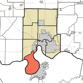 Location in Vanderburgh County