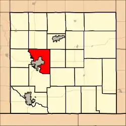 Location in Cowley County