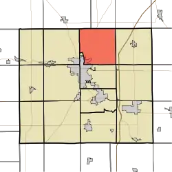 Location of Washington Township in Grant County