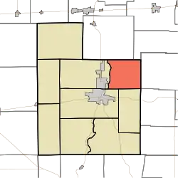 Location of Waterloo Township in Fayette County