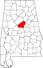 State map highlighting Shelby County