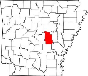 State map highlighting Lonoke County