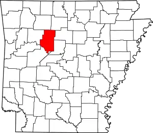 State map highlighting Pope County