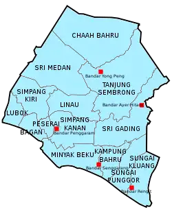 Sungai Kluang in Batu Pahat District.