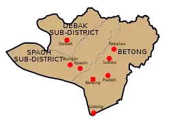 Location of Betong District