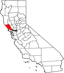 State map highlighting Sonoma County