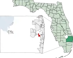 Location of Greenacres, Florida