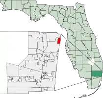 Location of Lighthouse Point in Broward County in State of Florida