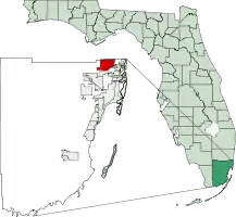 Location in Miami-Dade and the state of Florida.