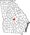 Map of Georgia highlighting Bleckley County