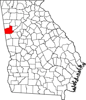 Map of Georgia highlighting Carroll County