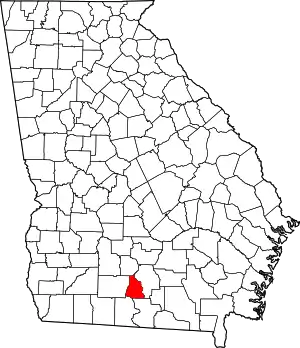 Map of Georgia highlighting Cook County