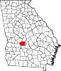 State map highlighting Dooly County