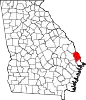 State map highlighting Effingham County