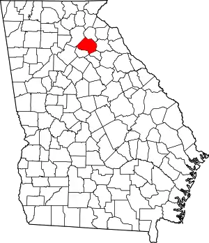 State map highlighting Jackson County