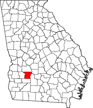 State map highlighting Lee County