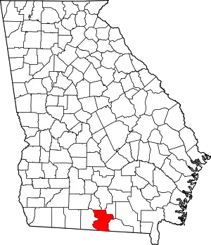 Map of Georgia highlighting Lowndes County