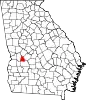 State map highlighting Schley County