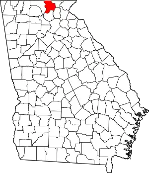 State map highlighting Union County