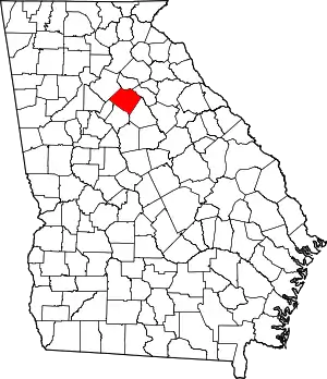 Map of Georgia highlighting Walton County