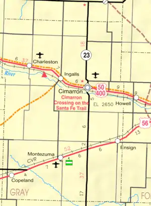 KDOT map of Gray County (legend)