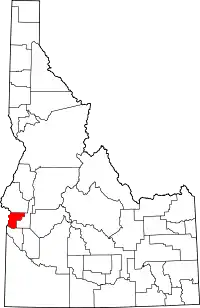 State map highlighting Payette County