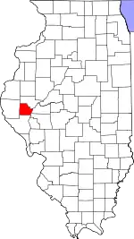 State map highlighting Brown County