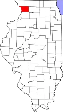 State map highlighting Carroll County