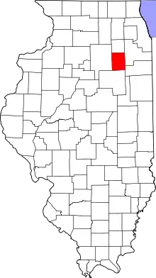 Grundy County's location in Illinois