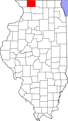 State map highlighting Stephenson County