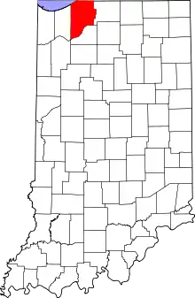 Location in the state of Indiana