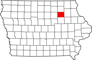 State map highlighting Bremer County