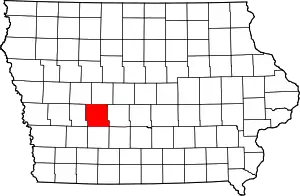 State map highlighting Guthrie County