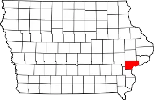 Muscatine County map